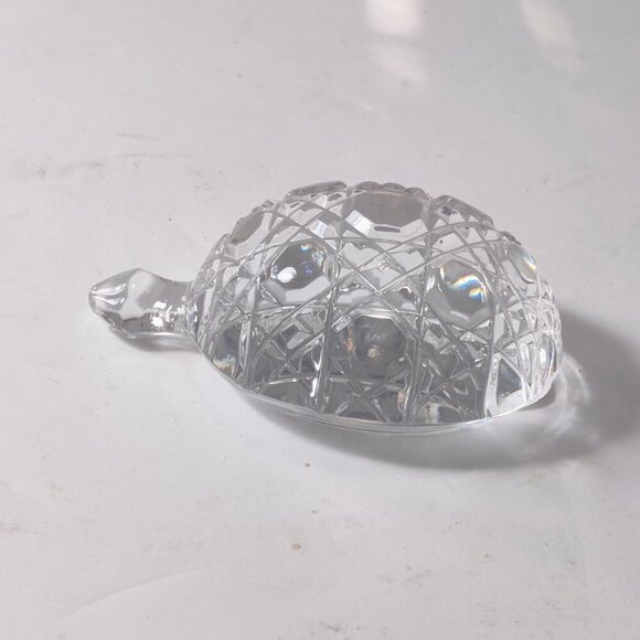 Turtle Paperweight by Waterford, Ireland. Crystal Figure Faceted and Per… - Picture 10 of 12
